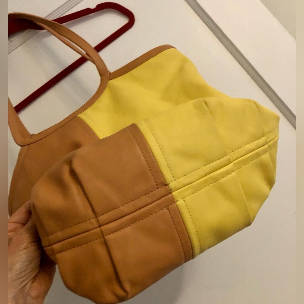 COACH Bea Colorblock Soft Leather Tote Bag - Picture 9 of 13